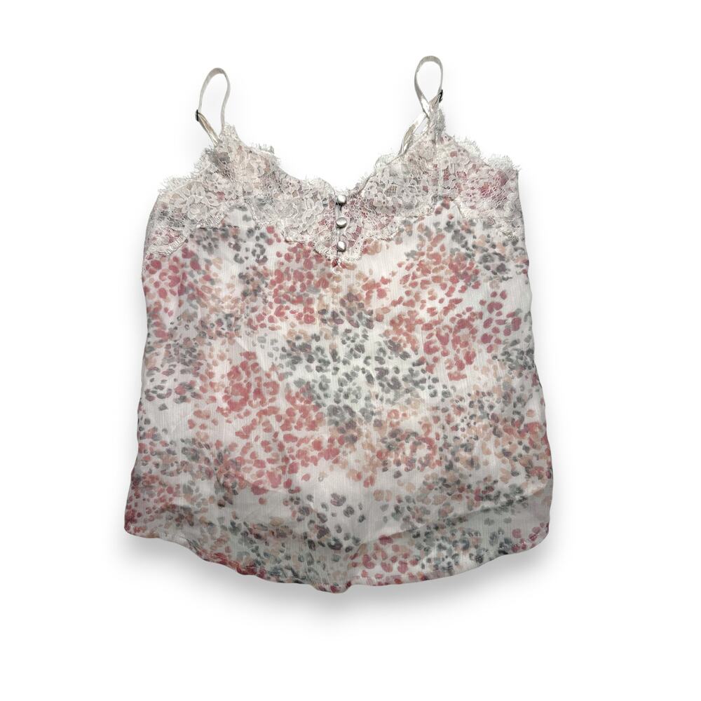 Abercrombie & Fitch Spotted Lace Trim Satin Strap Cami Size Xs